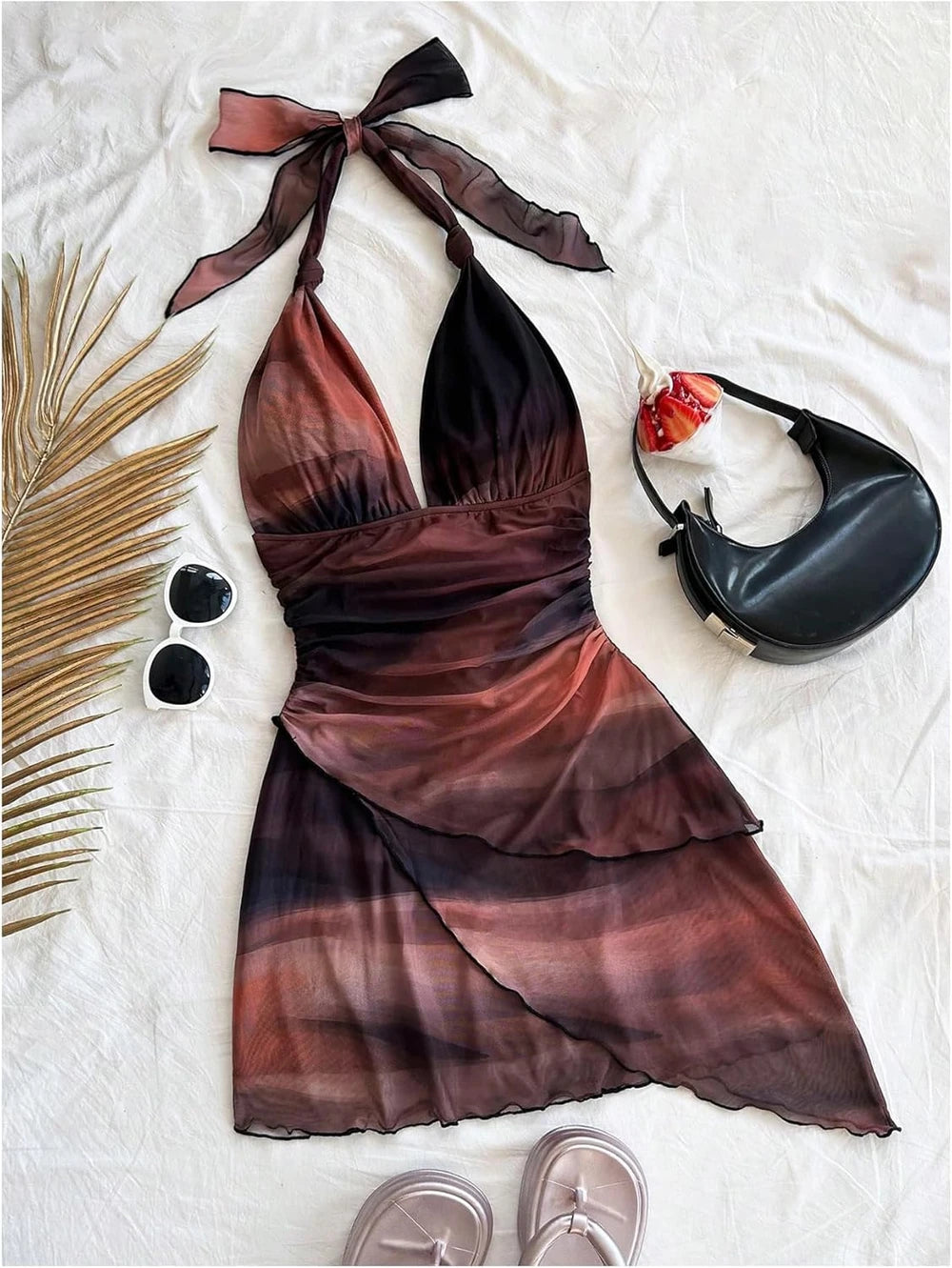 Y2K Mini Halter Dress