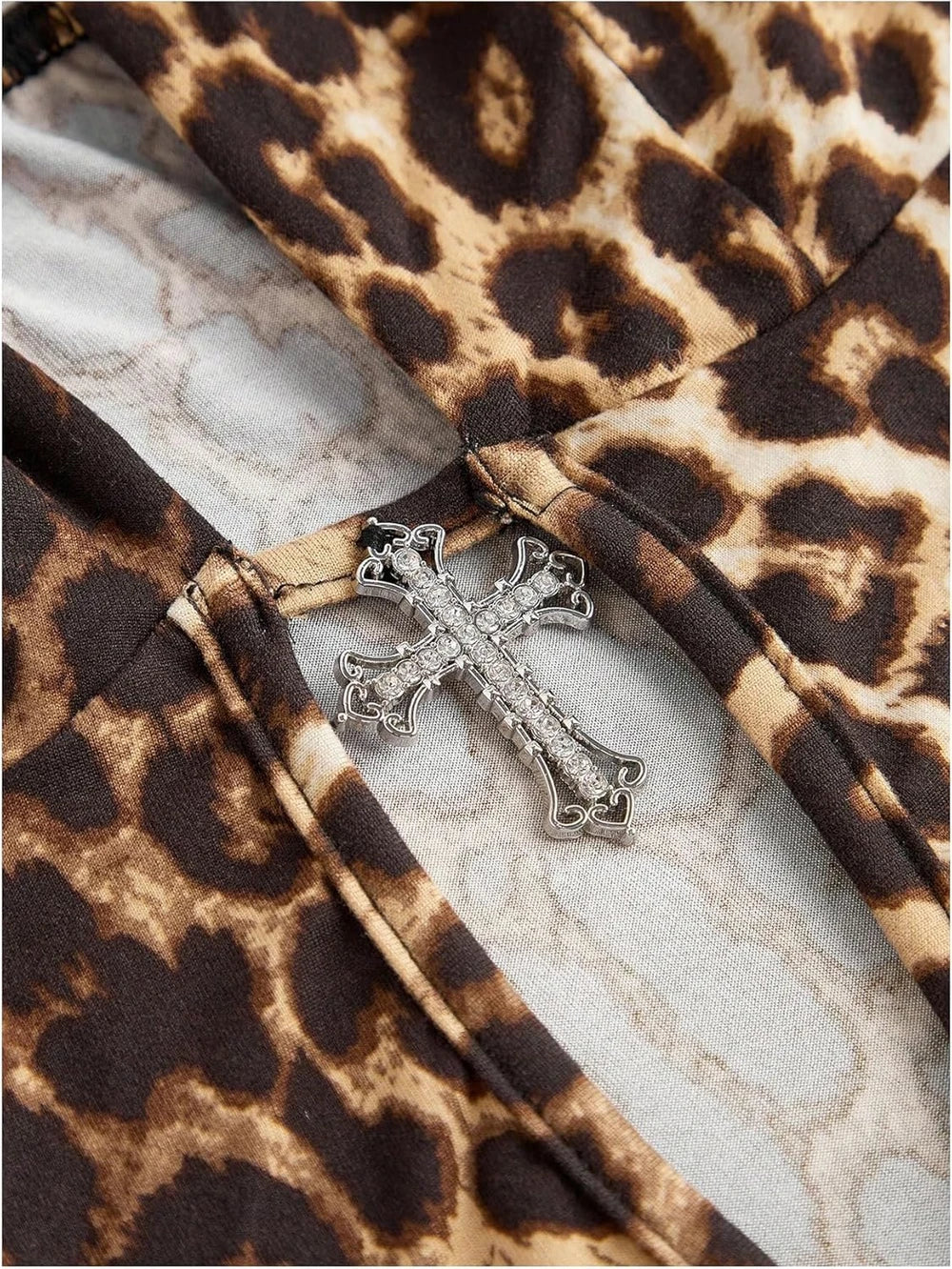Leopard Print Halter Mini Dress